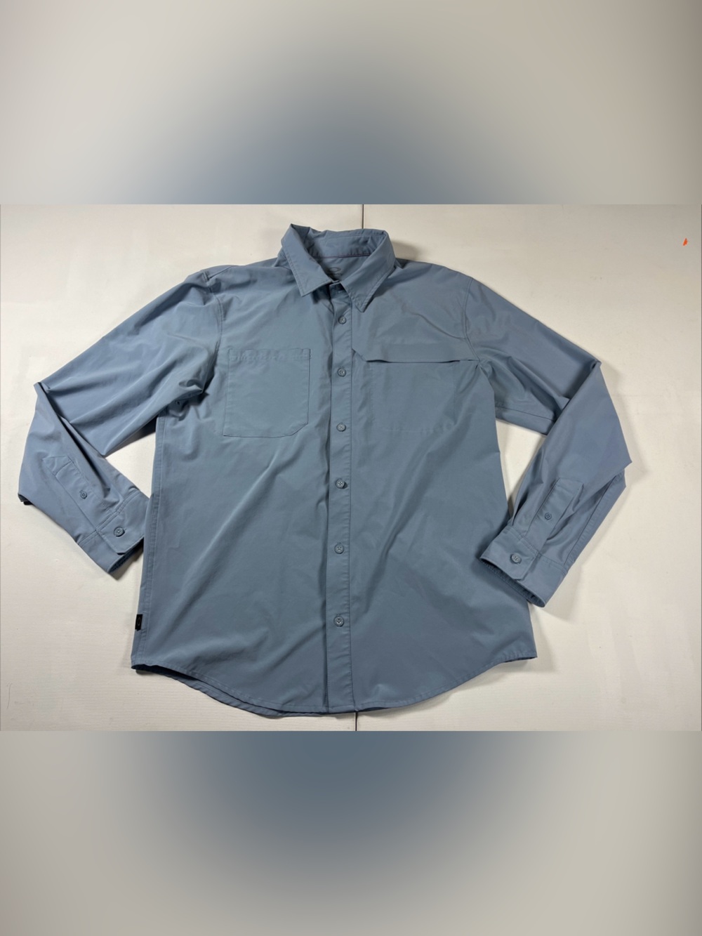 Oakley Shirt Long Sleeve Button Up Performance Tech Agility Blue Men’s L